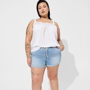 Torrid Washable Gauze Flowy Crochet Trim Cami